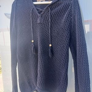 {I.E Relaxed} Crochet Pullover Hoodie